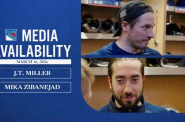 NYR vs LAK: J.T. Miller & Mika Zibanejad Postgame Media Availability | Mar. 16, 2026