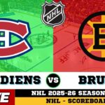🔴LIVE : Boston Bruins Vs Montreal Canadiens | NHL 2026 | NHL Live SCOREBOARD