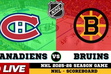 🔴LIVE : Boston Bruins Vs Montreal Canadiens | NHL 2026 | NHL Live SCOREBOARD