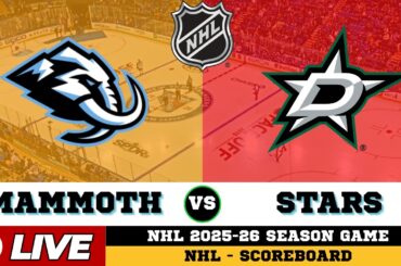 🔴LIVE : Utah Mammoth Vs Dallas Stars | NHL 2026 | NHL Live SCOREBOARD