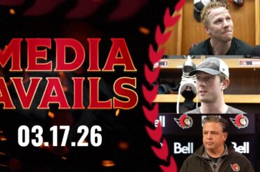 Lars Eller, Tyler Kleven, Travis Green Media Availability