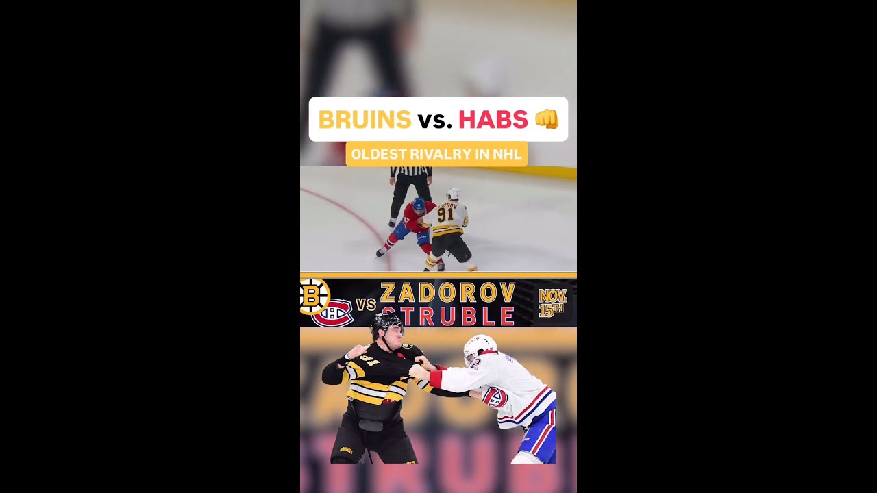 HUGE Rivalry Showdown - Bruins vs. Canadiens: Every Fight This Season 🥊 | #nhl #bruins #hockey
