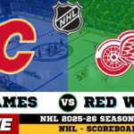 🔴LIVE : Calgary Flames Vs Detroit Red Wings | NHL 2026 | NHL Live SCOREBOARD