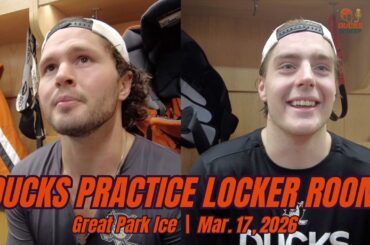 Leo Carlsson on Ducks road trip, Mason McTavish on recent struggle, healthy scratch | Ducks Practice
