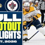 Nashville Predators at Winnipeg Jets | FULL Shootout Highlights - March 17, 2026