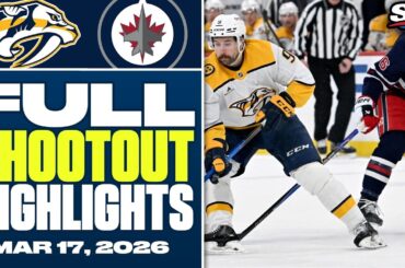 Nashville Predators at Winnipeg Jets | FULL Shootout Highlights - March 17, 2026