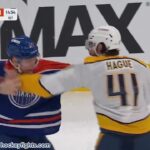 Nic Hague vs Vasily Podkolzin | Predators vs Oilers | Mar 15, 2026
