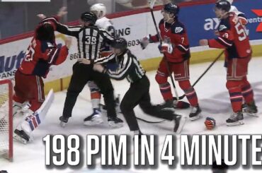 Islanders And Rangers AHL Teams Combine For 198 Penalty Minutes In Wild Fracas