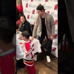 NJ Devils Nico Hischier Signs Autographs for Fans #njdevils #short #shorts #shortvideo