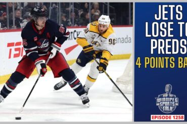 Winnipeg Jets lose in a shootout to Nashville, four points back