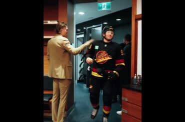 Canucks Players After Win  #rogersarena #hockey #canucks