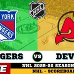 🔴LIVE : New Jersey Devils Vs New York Rangers | NHL 2026 | NHL Live SCOREBOARD