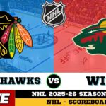 🔴LIVE : Minnesota Wild Vs Chicago Blackhawks | NHL 2026 | NHL Live SCOREBOARD