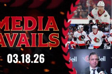 Tim Stützle, Thomas Chabot, Travis Green Postgame Media vs WSH