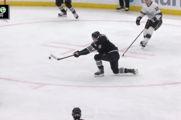 Cody Glass scores a goal against the Los Angeles Kings