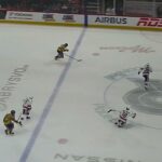 Florian Xhekaj of the Laval Rocket scores and gets into a fight vs. Rochester Americans' Geertsen