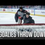Goalie Loses His Jersey In Heated Goalie Fight In AHL As Will Cranley And Louis Domingue Square Off