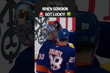 PUCK LUCK: Sorokin's lucky day! 🚨