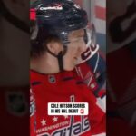 First NHL Game, First NHL Goal for Cole Hutson ☝️