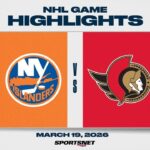 NHL Highlights | Islanders vs. Senators - March 19, 2026