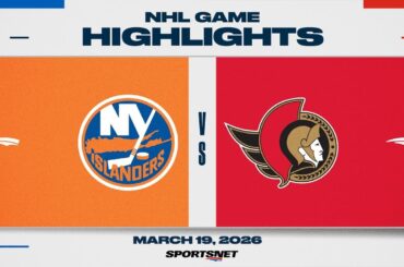 NHL Highlights | Islanders vs. Senators - March 19, 2026