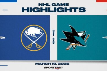 NHL Highlights | Sabres vs. Sharks - March 19, 2026
