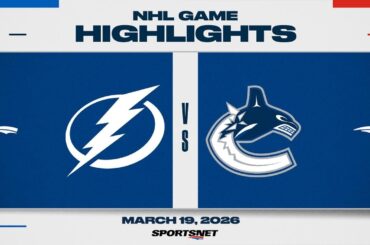 NHL Highlights | Lightning vs. Canucks - March 19, 2026