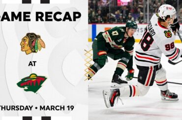 Blackhawks at Wild Game Highlights | 3.19.26