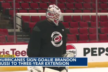 Hurricanes sign goalie Brandon Bussi to three-year extension