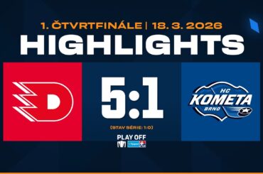 Highlights ČF1 | HC Dynamo Pardubice vs. HC Kometa Brno 5:1 | 18.03.2026