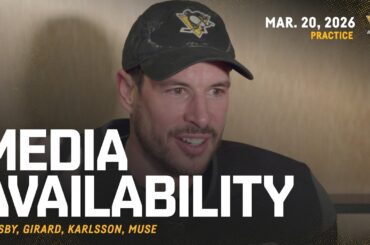 Crosby, Girard, Karlsson, Muse Media Availability (3.20.26) | Pittsburgh Penguins