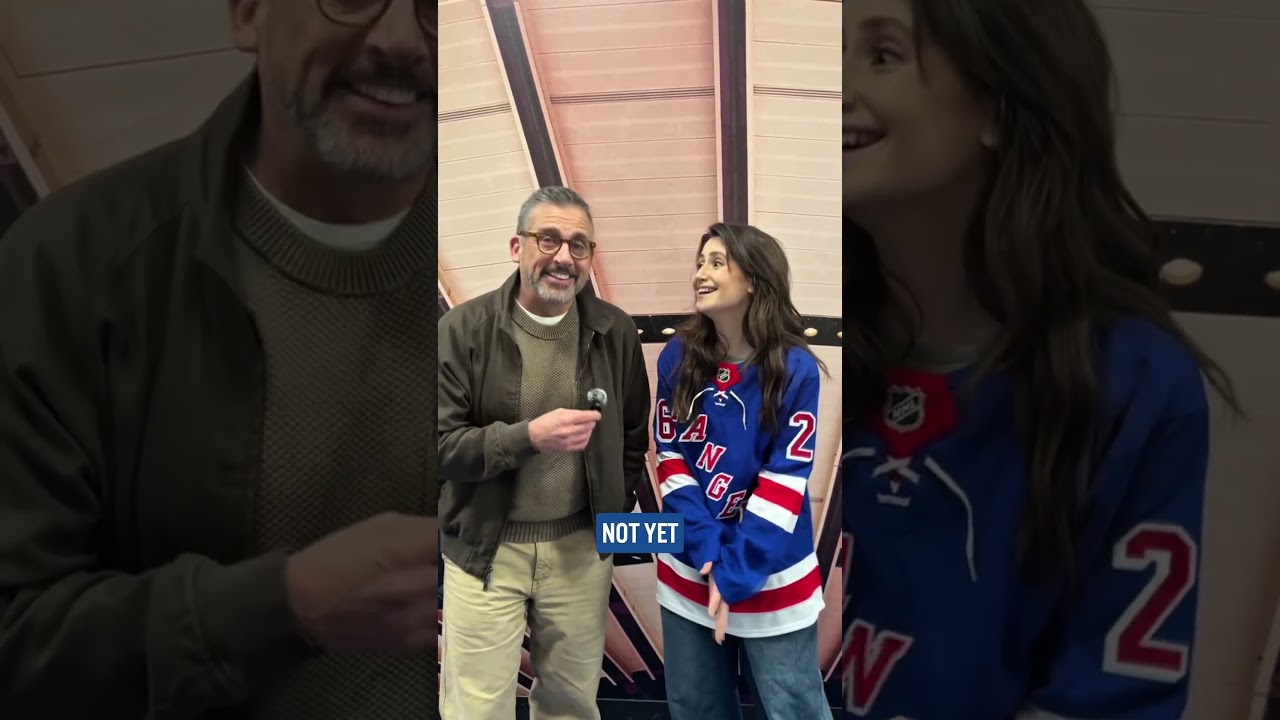 Come for the superlatives, stay for the trash talk 😂 #nhl #nyr #stevecarrell #celebrity #msg