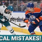 MISTAKES: San Jose Sharks Critical Errors COST Them Playoff Statement vs Oilers—Will Smith Struggles