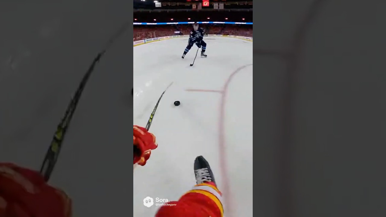 Juggling the Hockey Puck and Scoring! (POV) 😳🏒🔥