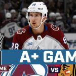 Martin Necas and the Avalanche play A+ game against Chicago Blackhawks