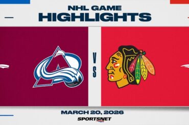 NHL Highlights | Avalanche vs. Blackhawks - March 20, 2026