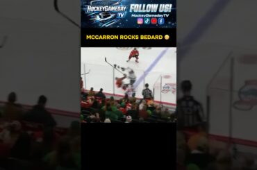 Connor Bedard gets ROCKED by Michael McCarron #NHL #hockey #fyp #foryou #icehockey