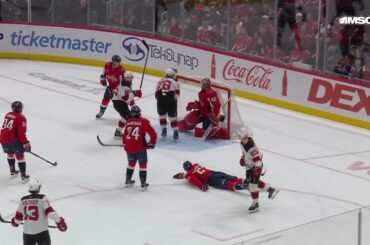 Jesper Bratt scores a goal against the Washington Capitals