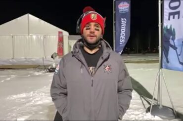 Alec Martinez Reacts to Vegas vs. Colorado Lake Tahoe Game & Stoppage In Play After 1st Peroid