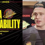 Elias Pettersson & Adam Foote Practice Media Availabilities (Mar 15, 2026)