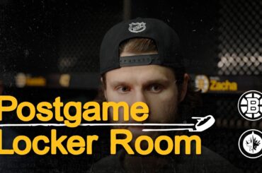 Zacha, Reichel, Arvidsson, and Aspirot speak with the media following 6-1 W vs WPG