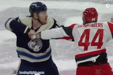 Nicolas Deslauriers vs Mathieu Olivier | Hurricanes vs Blue Jackets | Mar 17, 2026