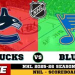 🔴LIVE : St. Louis Blues Vs Vancouver Canucks | NHL 2026 | NHL Live SCOREBOARD
