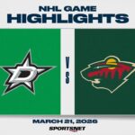 NHL Highlights | Stars vs. Wild - March 21, 2026