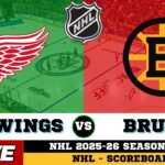 🔴LIVE : Boston Bruins Vs Detroit Red Wings | NHL 2026 | NHL Live SCOREBOARD