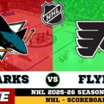 🔴LIVE : Philadelphia Flyers Vs San Jose Sharks | NHL 2026 | NHL Live SCOREBOARD