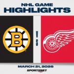 NHL Highlights | Bruins vs. Red Wings - March 21, 2026