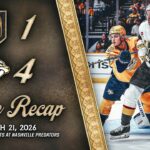 HIGHLIGHTS | Nashville Predators 4, Vegas Golden Knights 1 | March 21, 2026