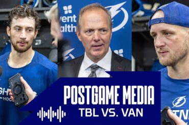 Postgame Media vs VAN | Cirelli, Raddysh, Cooper