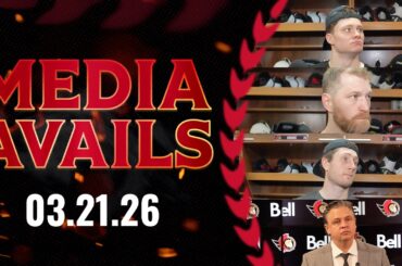 Claude Giroux, Tim Stützle, Tyler Kleven, Travis Green Postgame Media vs TOR